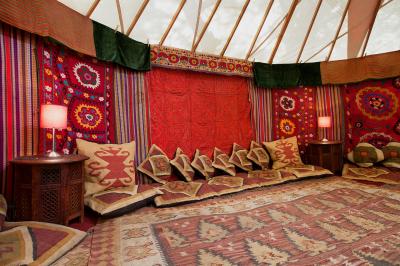 Cushion in a 18ft yurt