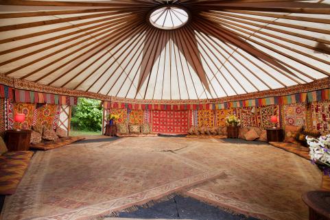 24ft yurt with sumptuous decor