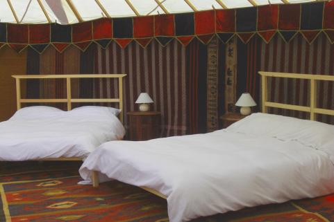 28ft yurt with proper double beds
